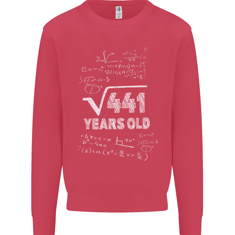 21st Birthday 21 Year Old Geek Funny Maths Mens Sweatshirt Jumper Heliconia