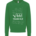 21st Birthday 21 Year Old Geek Funny Maths Mens Sweatshirt Jumper Irish Green