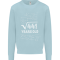 21st Birthday 21 Year Old Geek Funny Maths Mens Sweatshirt Jumper Light Blue