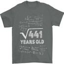 21st Birthday 21 Year Old Geek Funny Maths Mens T-Shirt 100% Cotton Charcoal