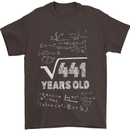 21st Birthday 21 Year Old Geek Funny Maths Mens T-Shirt 100% Cotton Dark Chocolate