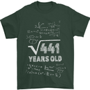 21st Birthday 21 Year Old Geek Funny Maths Mens T-Shirt 100% Cotton Forest Green
