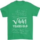 21st Birthday 21 Year Old Geek Funny Maths Mens T-Shirt 100% Cotton Irish Green