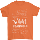 21st Birthday 21 Year Old Geek Funny Maths Mens T-Shirt 100% Cotton Orange