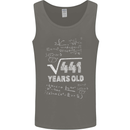 21st Birthday 21 Year Old Geek Funny Maths Mens Vest Tank Top Charcoal