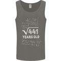 21st Birthday 21 Year Old Geek Funny Maths Mens Vest Tank Top Charcoal