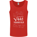 21st Birthday 21 Year Old Geek Funny Maths Mens Vest Tank Top Red