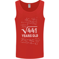 21st Birthday 21 Year Old Geek Funny Maths Mens Vest Tank Top Red