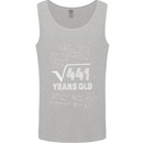 21st Birthday 21 Year Old Geek Funny Maths Mens Vest Tank Top Sports Grey