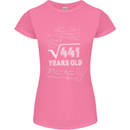 21st Birthday 21 Year Old Geek Funny Maths Womens Petite Cut T-Shirt Azalea