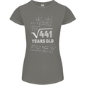 21st Birthday 21 Year Old Geek Funny Maths Womens Petite Cut T-Shirt Charcoal