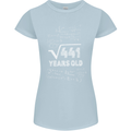 21st Birthday 21 Year Old Geek Funny Maths Womens Petite Cut T-Shirt Light Blue