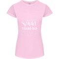 21st Birthday 21 Year Old Geek Funny Maths Womens Petite Cut T-Shirt Light Pink