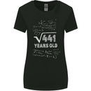 21st Birthday 21 Year Old Geek Funny Maths Womens Wider Cut T-Shirt Black