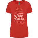 21st Birthday 21 Year Old Geek Funny Maths Womens Wider Cut T-Shirt Red