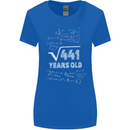 21st Birthday 21 Year Old Geek Funny Maths Womens Wider Cut T-Shirt Royal Blue