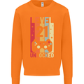 21st Birthday 21 Year Old Level Up Gamming Mens Sweatshirt Jumper Orange
