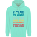 21st Birthday 21 Year Old Mens 80% Cotton Hoodie Peppermint