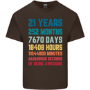 21st Birthday 21 Year Old Mens Cotton T-Shirt Tee Top Dark Chocolate