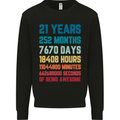 21st Birthday 21 Year Old Mens Sweatshirt Jumper Black