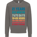 21st Birthday 21 Year Old Mens Sweatshirt Jumper Charcoal