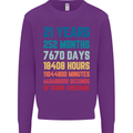 21st Birthday 21 Year Old Mens Sweatshirt Jumper Purple