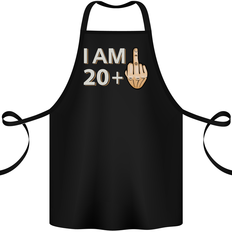 21st Birthday Funny Offensive 21 Year Old Cotton Apron 100% Organic Black