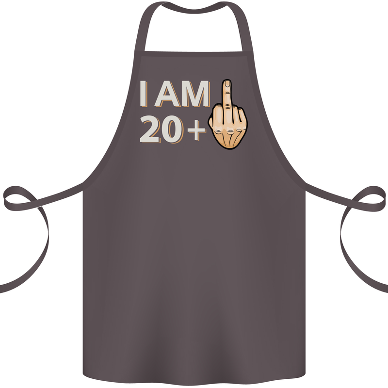 21st Birthday Funny Offensive 21 Year Old Cotton Apron 100% Organic Dark Grey