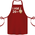 21st Birthday Funny Offensive 21 Year Old Cotton Apron 100% Organic Maroon