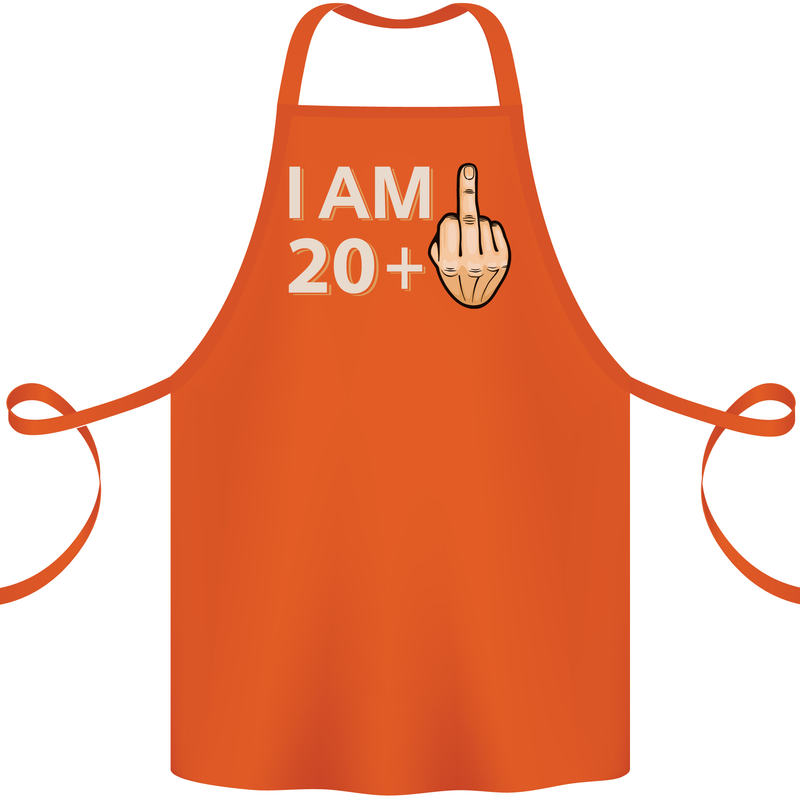 21st Birthday Funny Offensive 21 Year Old Cotton Apron 100% Organic Orange