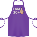21st Birthday Funny Offensive 21 Year Old Cotton Apron 100% Organic Purple