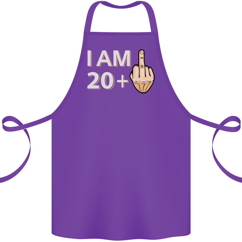 21st Birthday Funny Offensive 21 Year Old Cotton Apron 100% Organic Purple