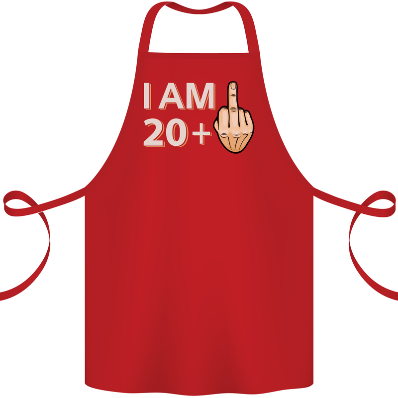 21st Birthday Funny Offensive 21 Year Old Cotton Apron 100% Organic Red