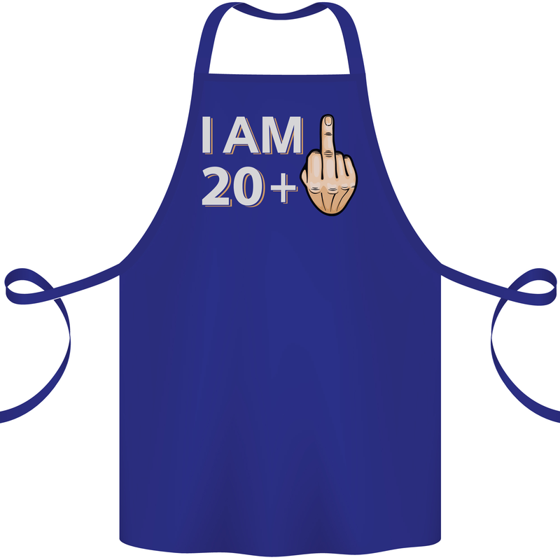 21st Birthday Funny Offensive 21 Year Old Cotton Apron 100% Organic Royal Blue