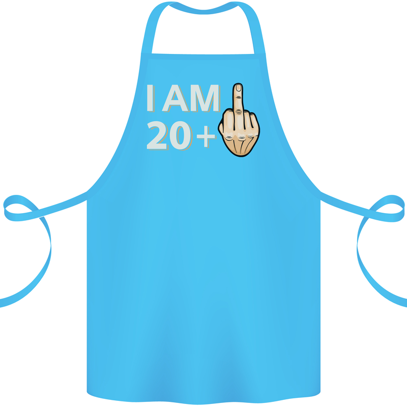 21st Birthday Funny Offensive 21 Year Old Cotton Apron 100% Organic Turquoise