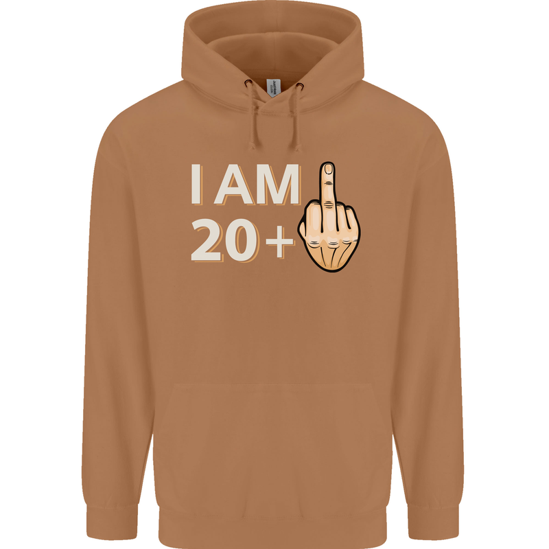 21st Birthday Funny Offensive 21 Year Old Mens 80% Cotton Hoodie Caramel Latte
