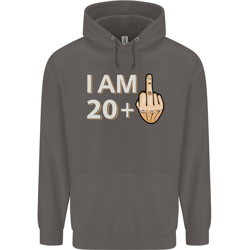 21st Birthday Funny Offensive 21 Year Old Mens 80% Cotton Hoodie Charcoal