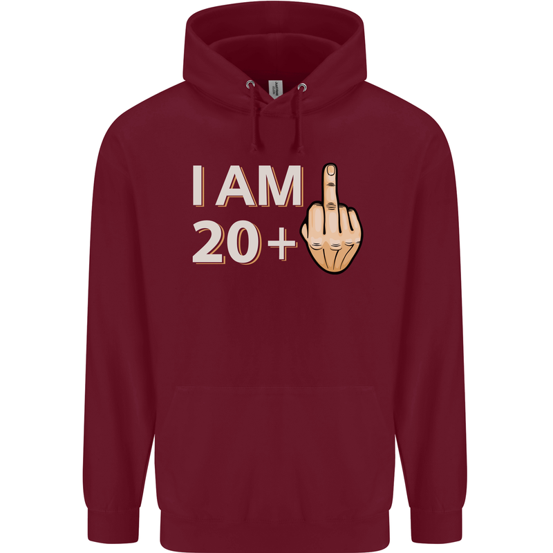 21st Birthday Funny Offensive 21 Year Old Mens 80% Cotton Hoodie Maroon