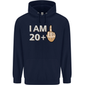 21st Birthday Funny Offensive 21 Year Old Mens 80% Cotton Hoodie Navy Blue