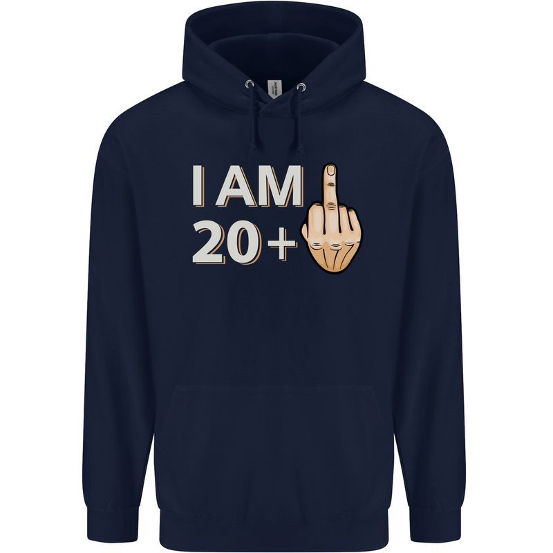 21st Birthday Funny Offensive 21 Year Old Mens 80% Cotton Hoodie Navy Blue
