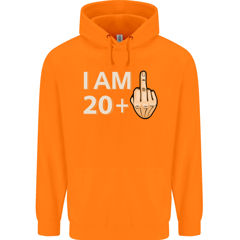 21st Birthday Funny Offensive 21 Year Old Mens 80% Cotton Hoodie Orange