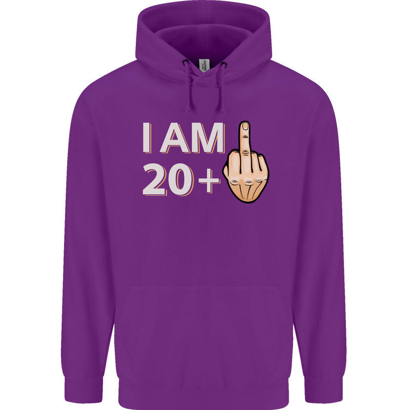 21st Birthday Funny Offensive 21 Year Old Mens 80% Cotton Hoodie Purple