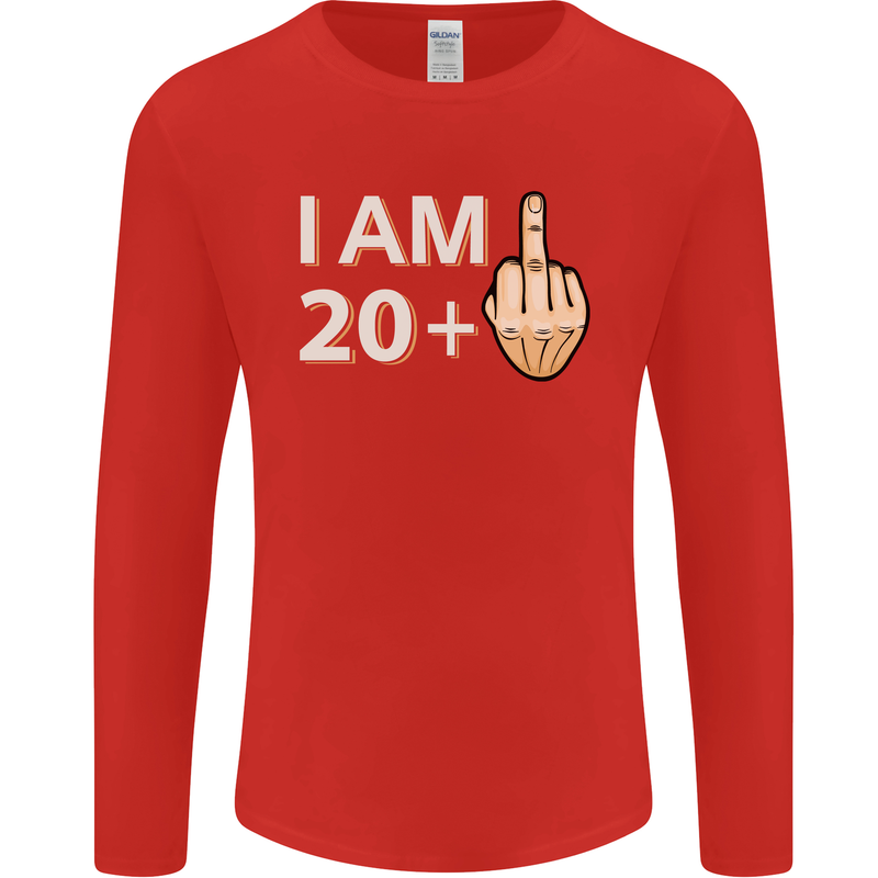 21st Birthday Funny Offensive 21 Year Old Mens Long Sleeve T-Shirt Red