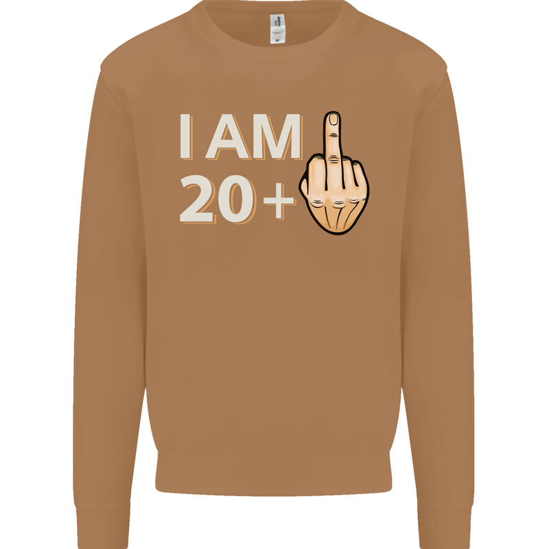 21st Birthday Funny Offensive 21 Year Old Mens Sweatshirt Jumper Caramel Latte