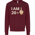 21st Birthday Funny Offensive 21 Year Old Mens Sweatshirt Jumper Maroon