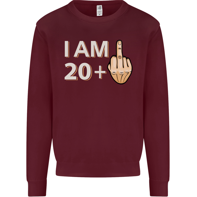 21st Birthday Funny Offensive 21 Year Old Mens Sweatshirt Jumper Maroon