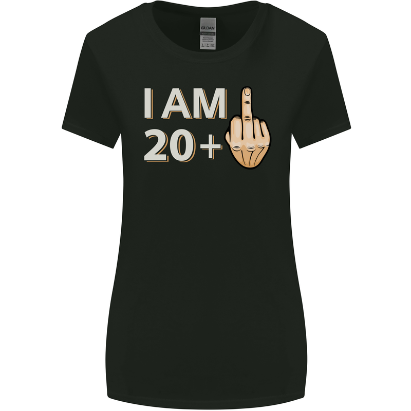 21st Birthday Funny Offensive 21 Year Old Womens Wider Cut T-Shirt Black