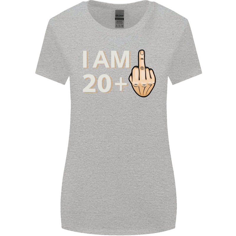 21st Birthday Funny Offensive 21 Year Old Womens Wider Cut T-Shirt Sports Grey