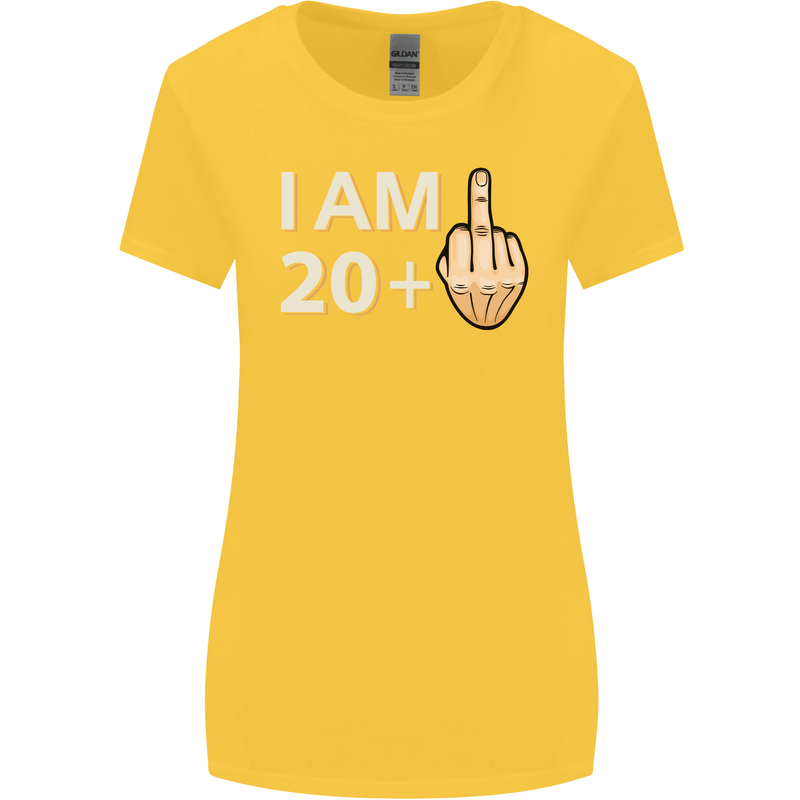 21st Birthday Funny Offensive 21 Year Old Womens Wider Cut T-Shirt Yellow