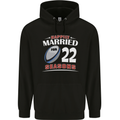 22 Year Wedding Anniversary 22nd Rugby Mens 80% Cotton Hoodie Black